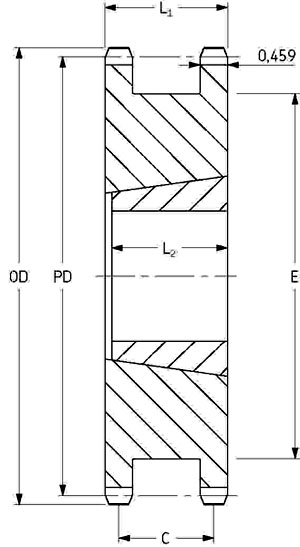 Звездочка PHS 60-1DSTBH24